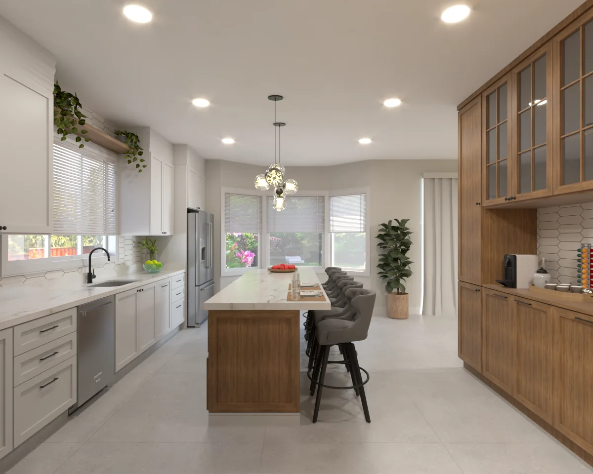 Kitchen renovation with refined cabinetry and coordinated finishes by Finch Home Studio in North Carolina