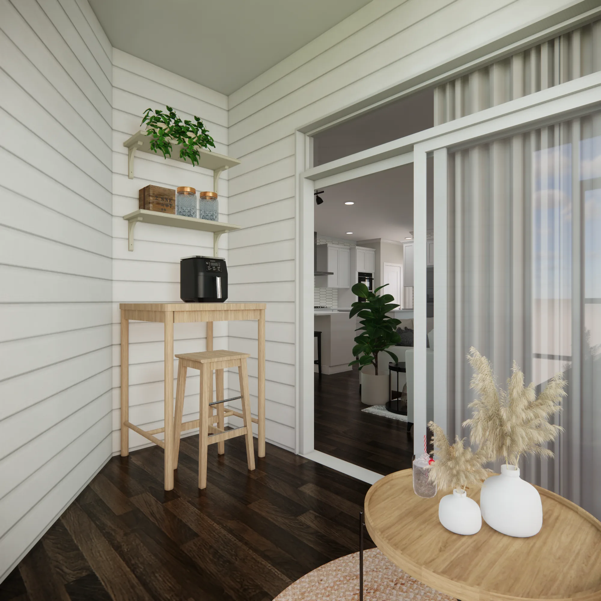 Layered living space showing full-service furnishing, styling, and finish cohesion by Finch Home Studio in North Carolina