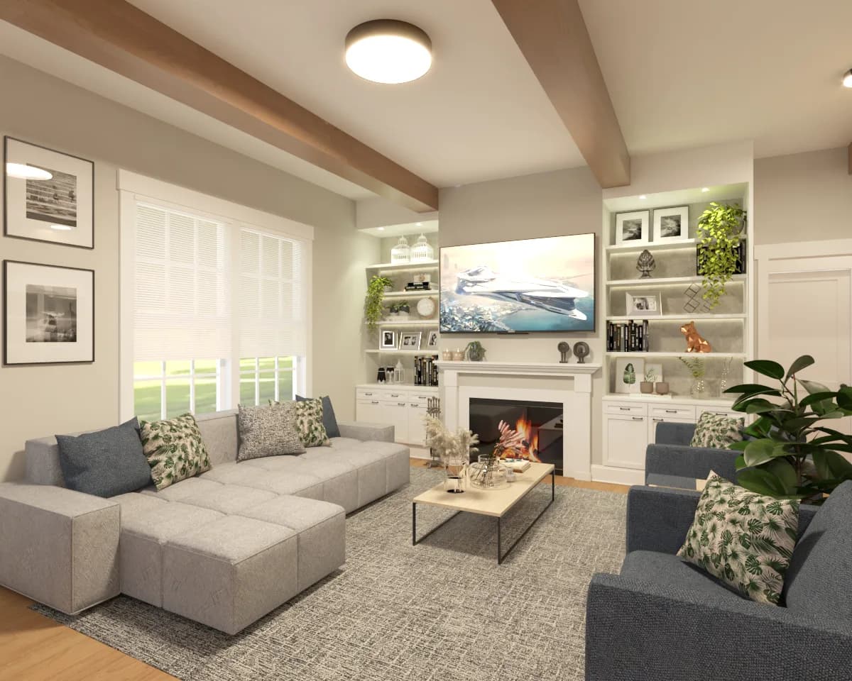 Room renovation with intentional layout, elevated finishes, and improved function by Finch Home Studio in North Carolina